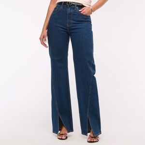 Abercrombie & Fitch High Rise 90s Relaxed Split-Vent Hem Jean
